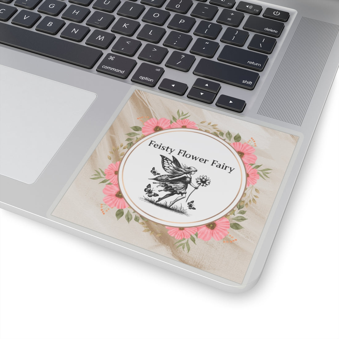 Feisty Flower Fairy Kiss-Cut Stickers - Whimsical Floral Design for Laptop and Decor