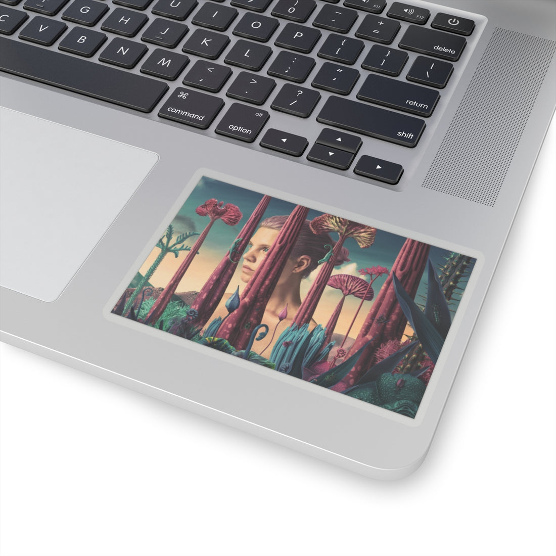 Whimsical Nature Kiss-Cut Stickers for Laptop & Decor - Surreal Artwork Design