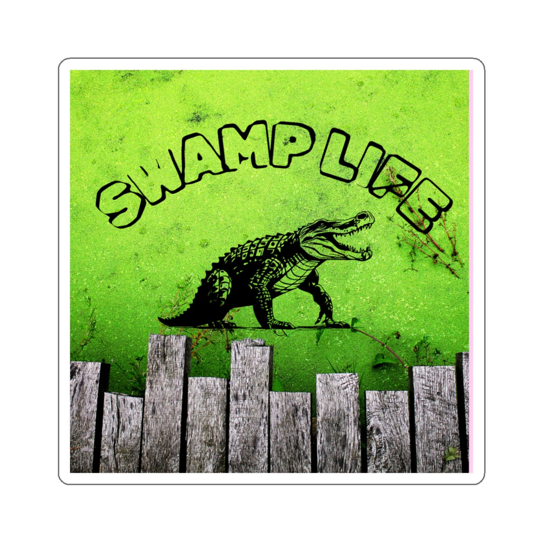 Swamp Life Kiss-Cut Sticker - Vibrant Nature-Inspired Décor for Wildlife Lovers