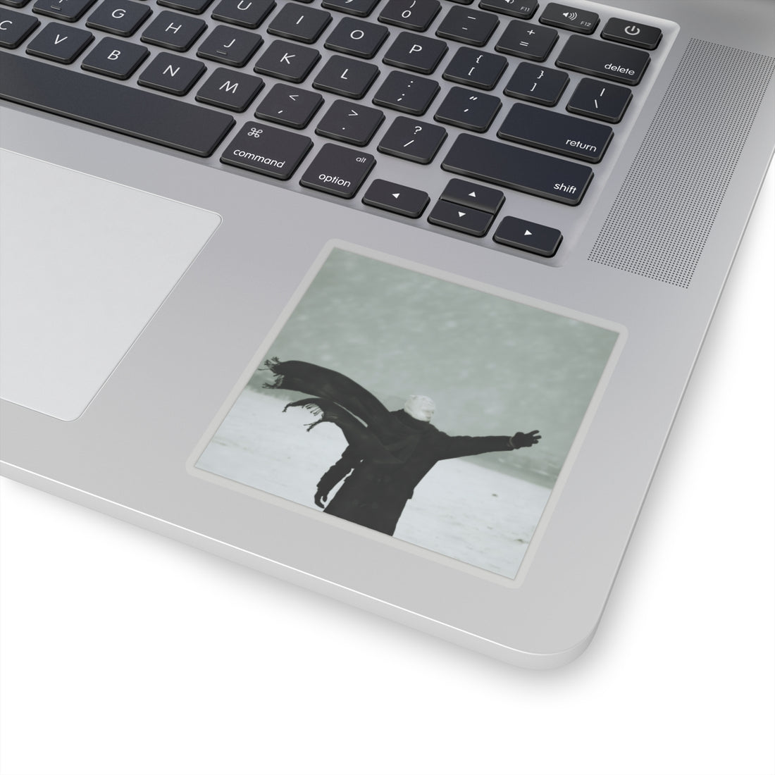 Winter Wanderer Kiss-Cut Stickers - Artistic Snow Scene for Laptop & Decals