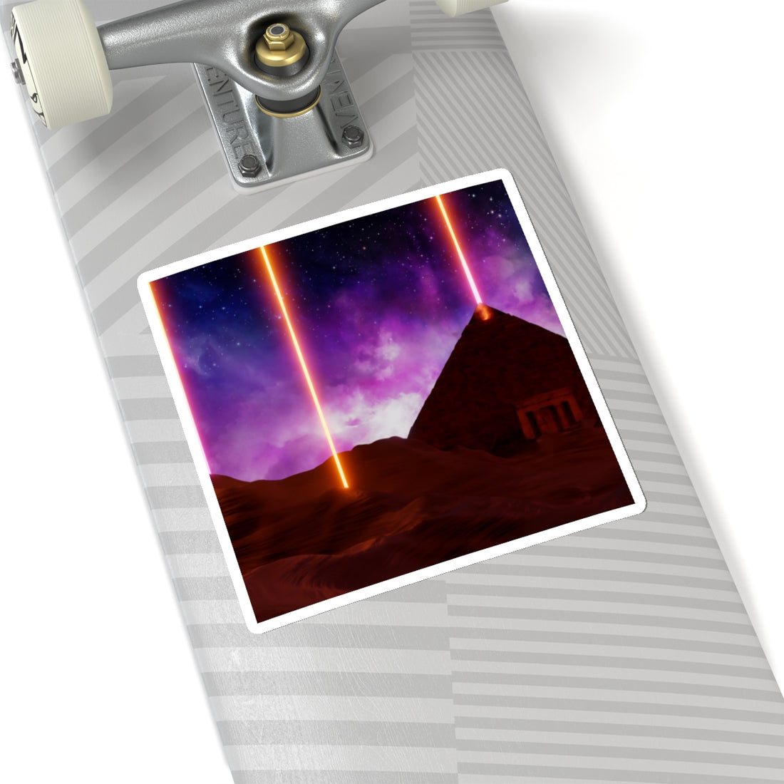 Cosmic Pyramid Kiss-Cut Stickers - Space Vibe Décor for Laptops & Journals