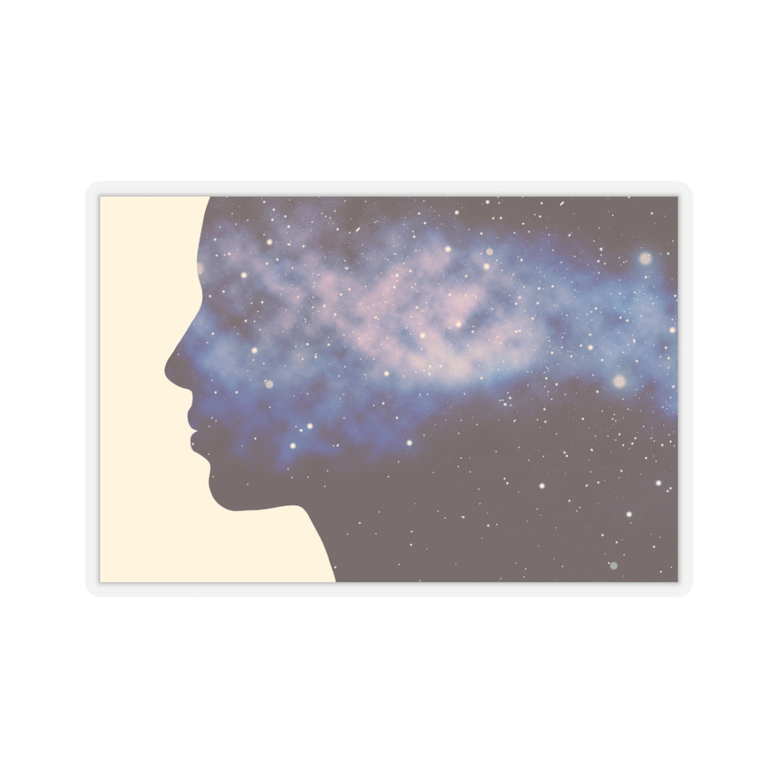 Cosmic Dreamer Kiss-Cut Stickers - Inspirational Galaxy Silhouette Design