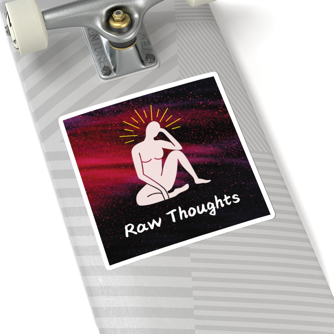 Inspirational Raw Thoughts Kiss-Cut Stickers for Self-Expression