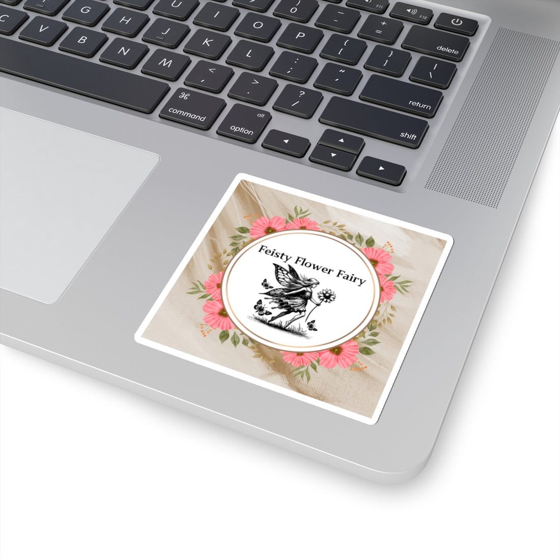 Feisty Flower Fairy Kiss-Cut Stickers - Whimsical Floral Design for Laptop and Decor