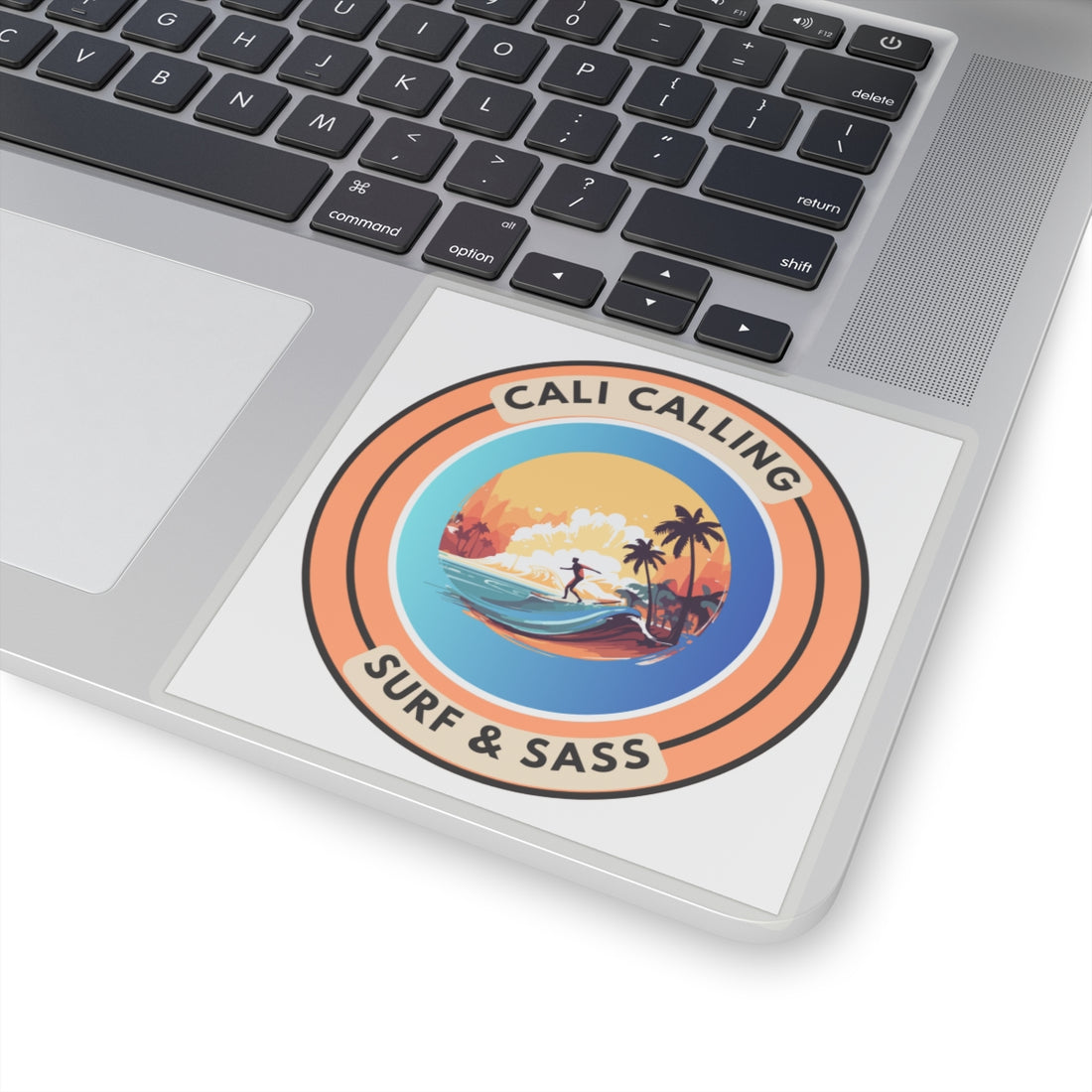 Cali Calling Kiss-Cut Stickers - Surf & Sass Vibe for Beach Lovers