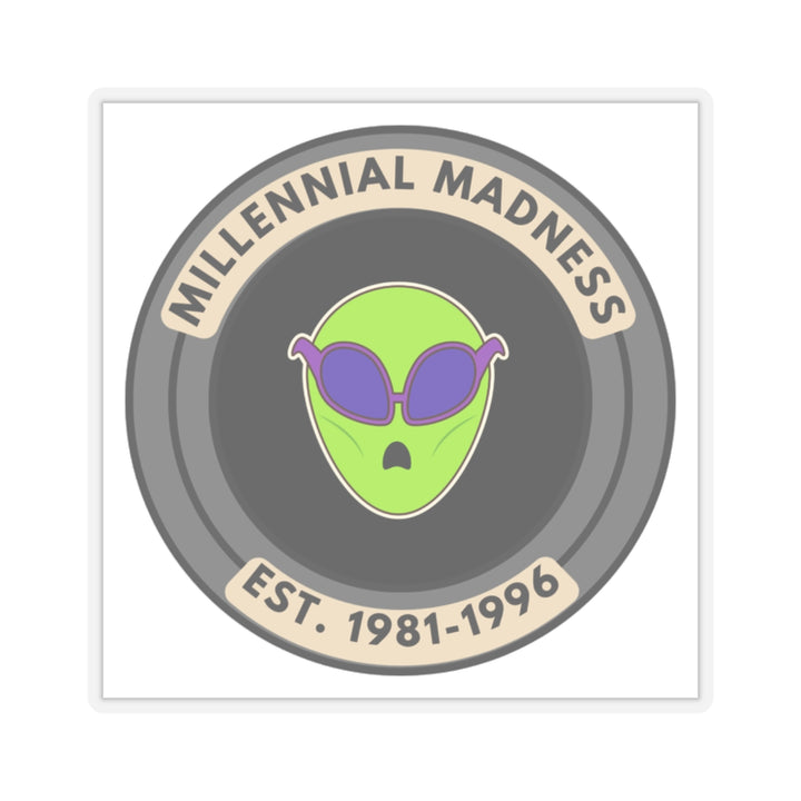 Millennial Madness Alien Kiss-Cut Stickers - Perfect for Laptops and Water Bottles