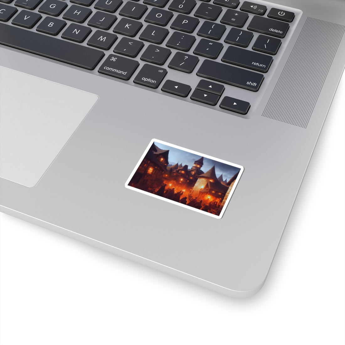 Enchanting Medieval Town Kiss-Cut Stickers - Perfect for Laptops & Journals