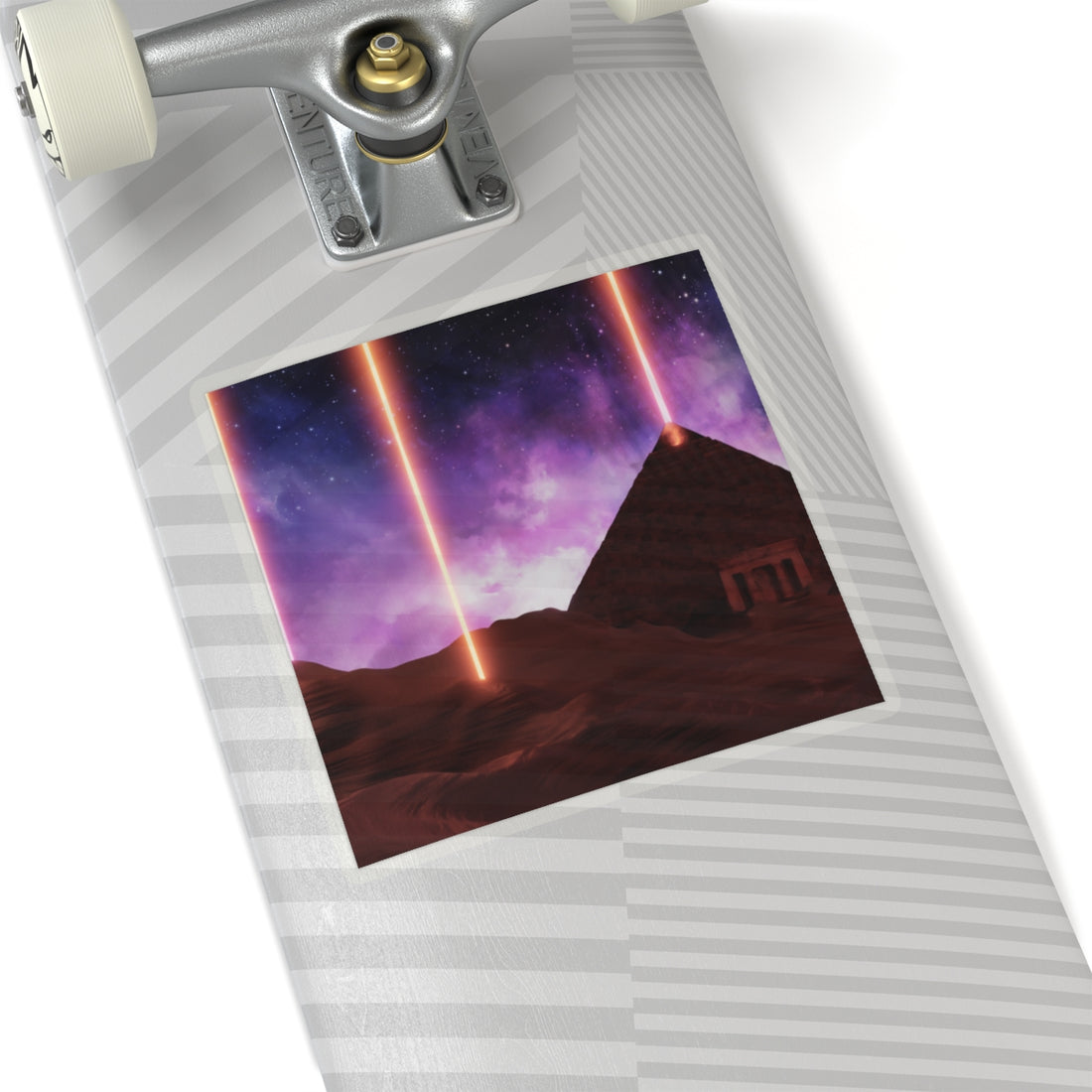 Cosmic Pyramid Kiss-Cut Stickers - Space Vibe Décor for Laptops & Journals