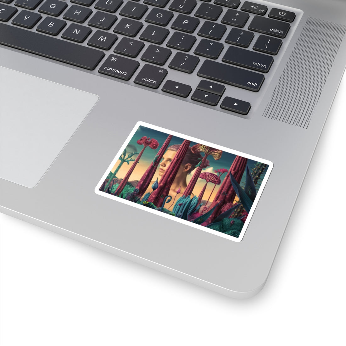 Whimsical Nature Kiss-Cut Stickers for Laptop & Decor - Surreal Artwork Design