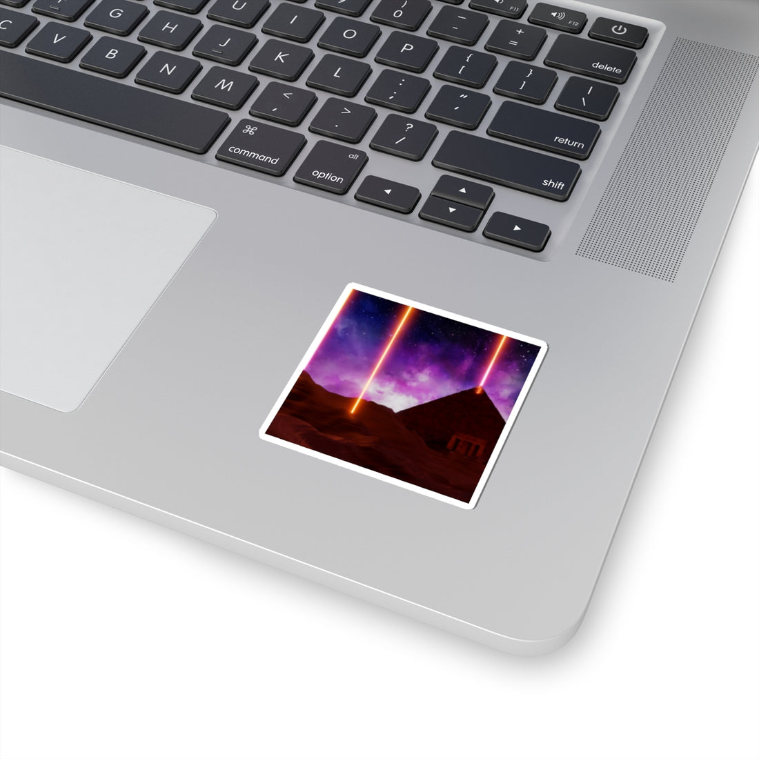 Cosmic Pyramid Kiss-Cut Stickers - Space Vibe Décor for Laptops & Journals