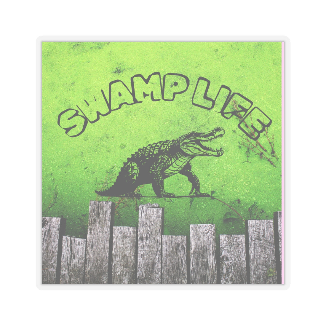 Swamp Life Kiss-Cut Sticker - Vibrant Nature-Inspired Décor for Wildlife Lovers