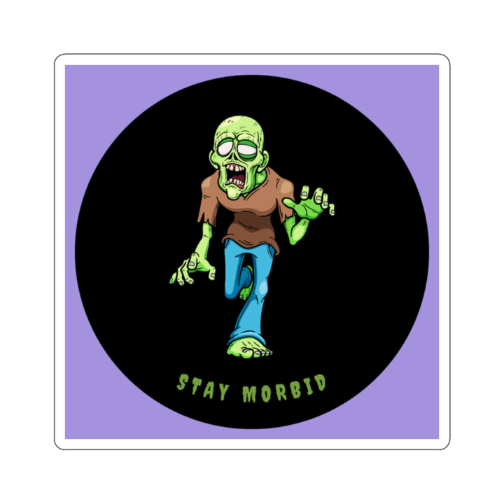 Stay Morbid Zombie Kiss-Cut Stickers | Fun Horror Decor for Ghoulish Enthusiasts