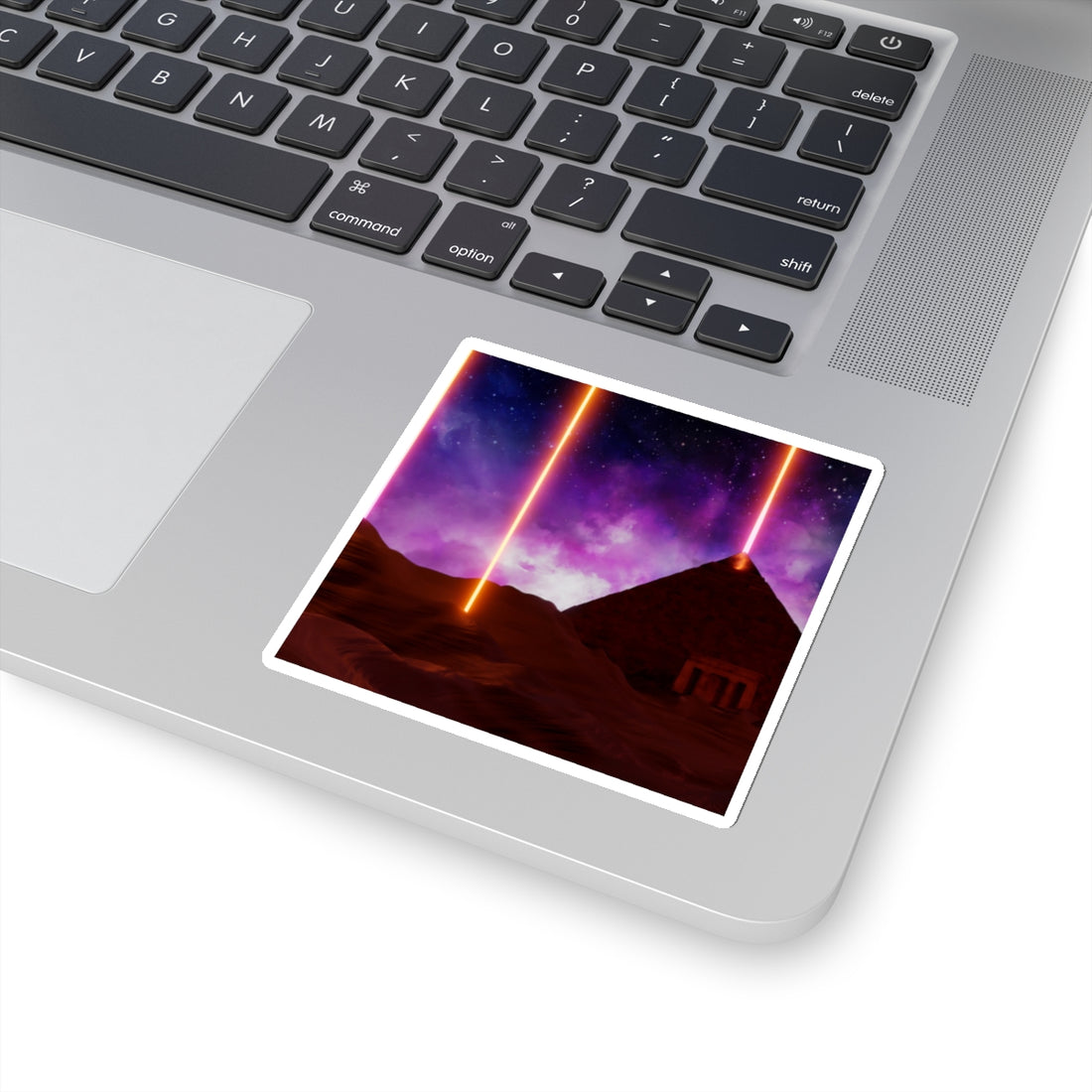 Cosmic Pyramid Kiss-Cut Stickers - Space Vibe Décor for Laptops & Journals