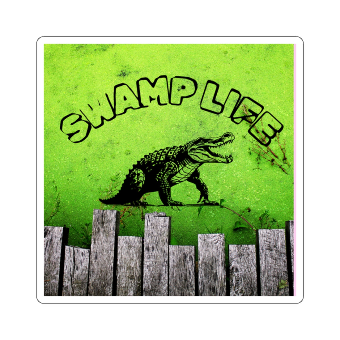 Swamp Life Kiss-Cut Sticker - Vibrant Nature-Inspired Décor for Wildlife Lovers