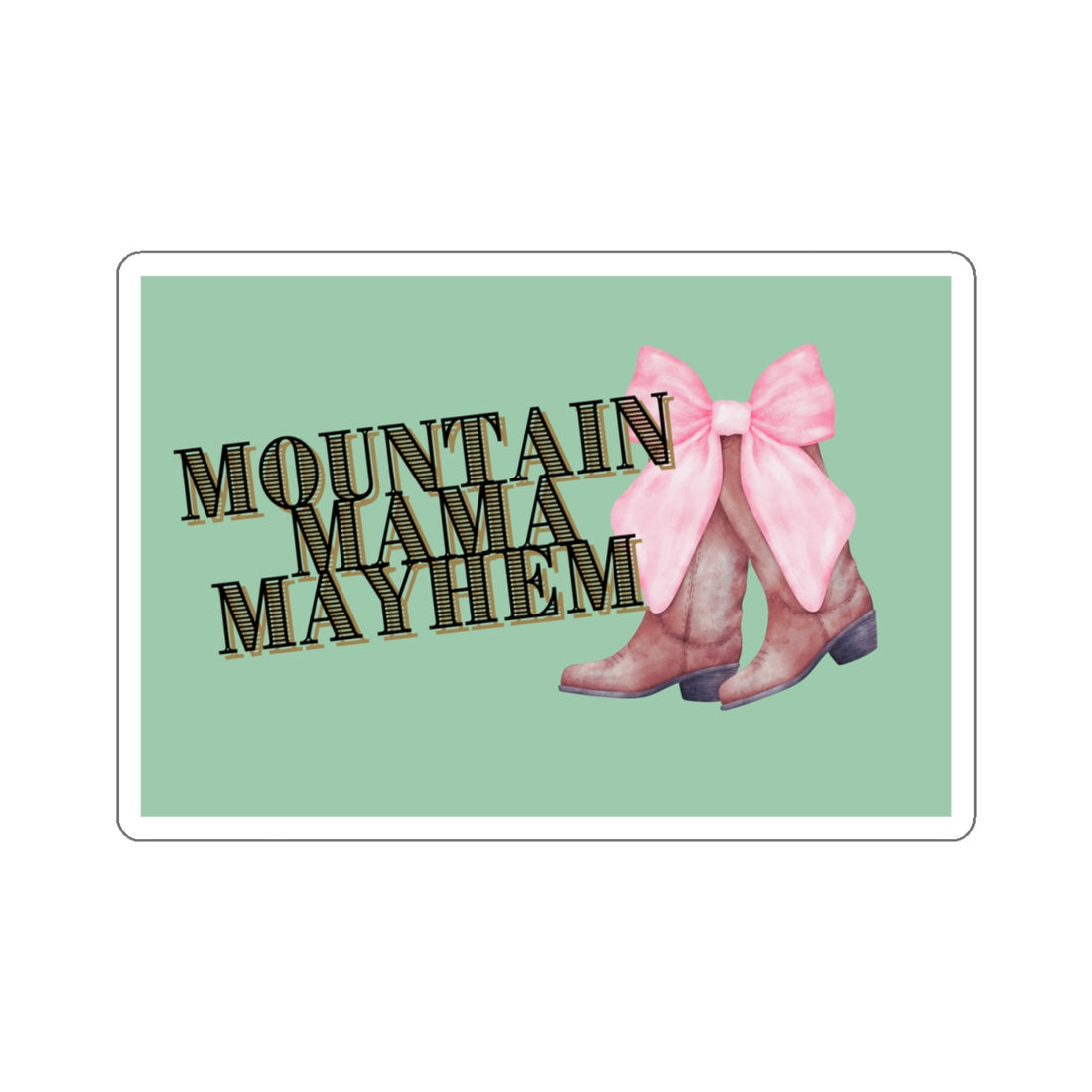 Mountain Mama Mayhem Kiss-Cut Stickers - Fun & Whimsical Decor for Moms