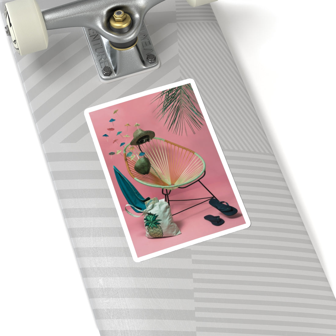 Tropical Vibes Kiss-Cut Stickers - Perfect for Laptops, Water Bottles & Summer Decor