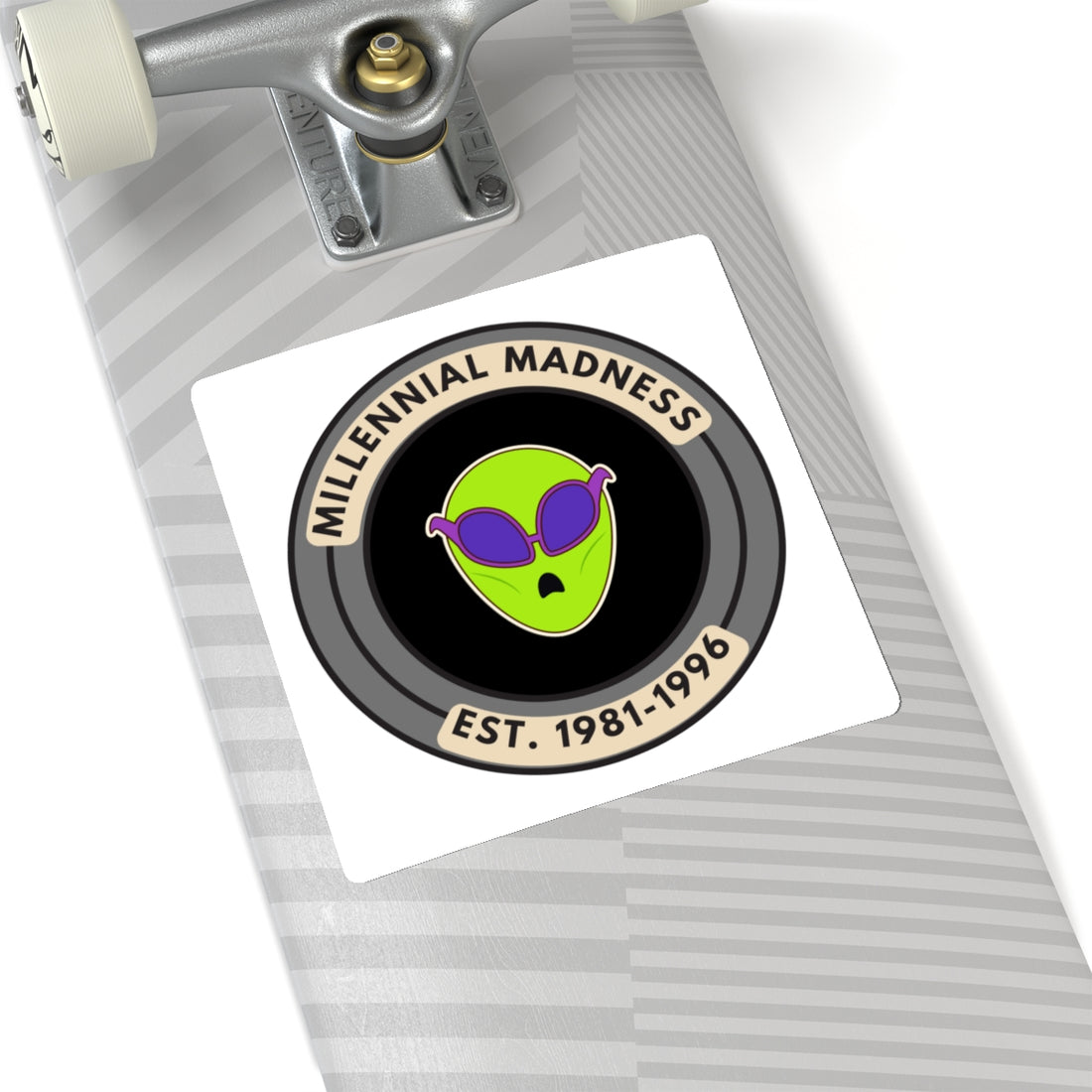 Millennial Madness Alien Kiss-Cut Stickers - Perfect for Laptops and Water Bottles