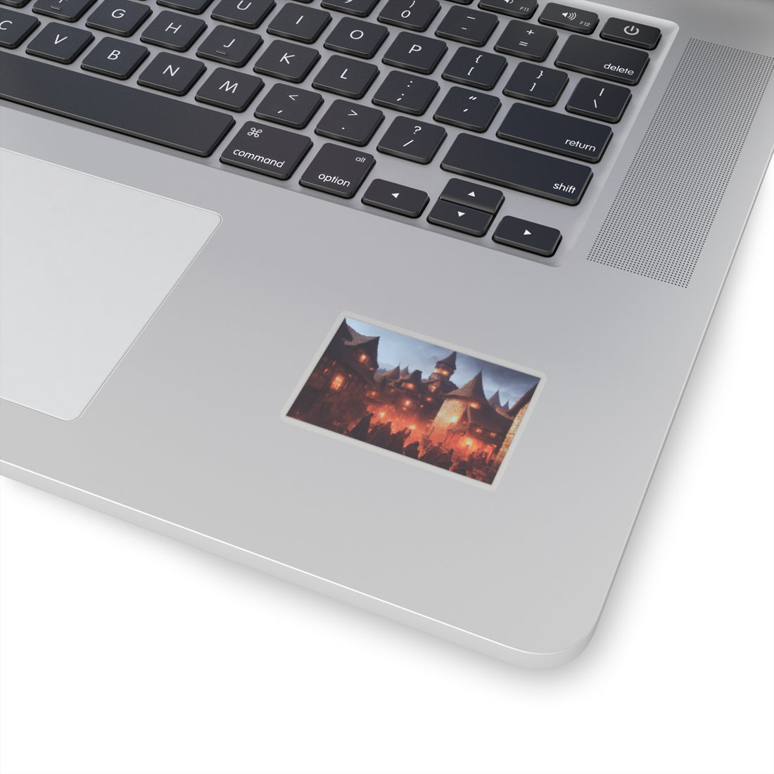 Enchanting Medieval Town Kiss-Cut Stickers - Perfect for Laptops & Journals