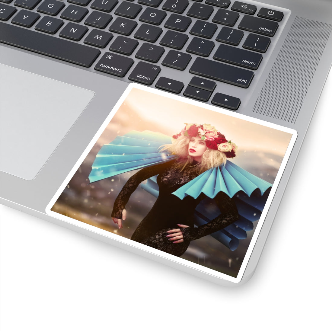 Elegant Floral Kiss-Cut Stickers - Perfect for Laptops and Decor