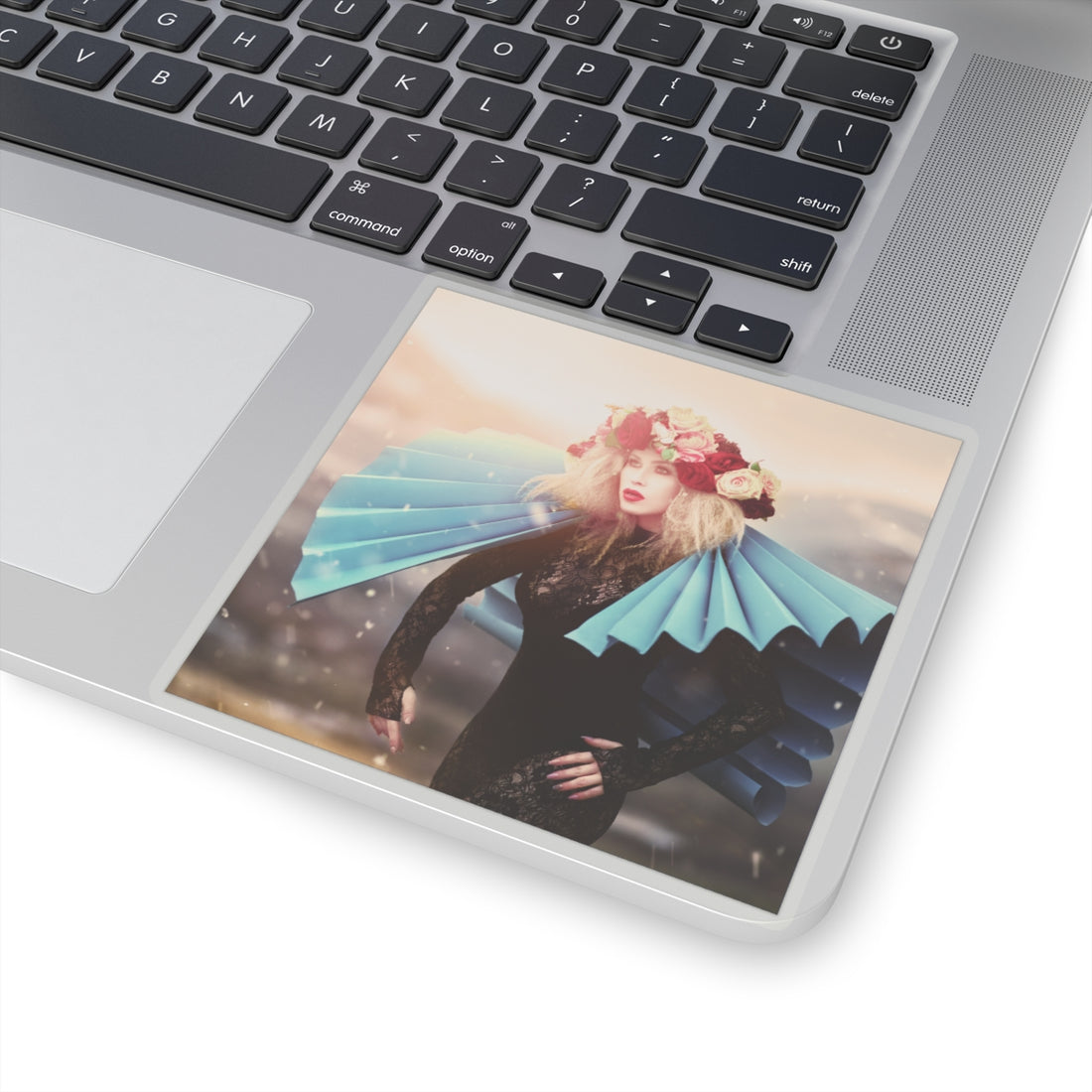 Elegant Floral Kiss-Cut Stickers - Perfect for Laptops and Decor