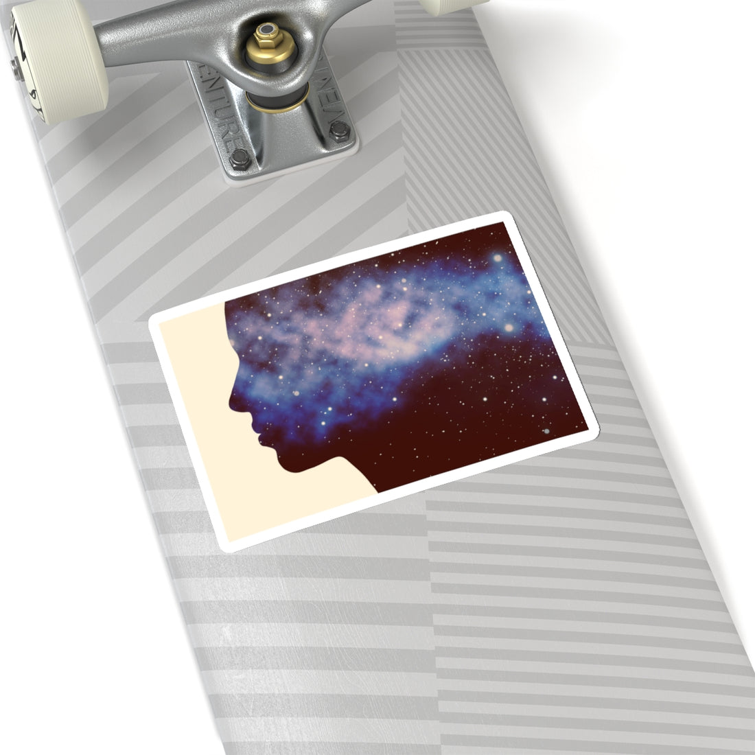 Cosmic Dreamer Kiss-Cut Stickers - Inspirational Galaxy Silhouette Design