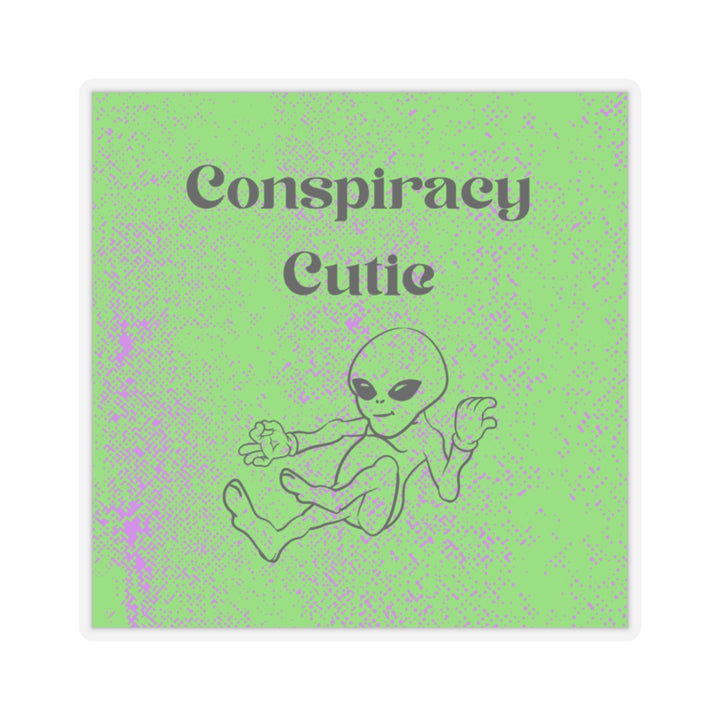 Conspiracy Cutie Alien Stickers - Fun, Quirky Vinyl Decals for UFO Enthusiasts & Bizarre Lovers