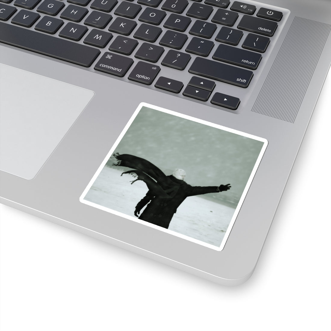 Winter Wanderer Kiss-Cut Stickers - Artistic Snow Scene for Laptop & Decals