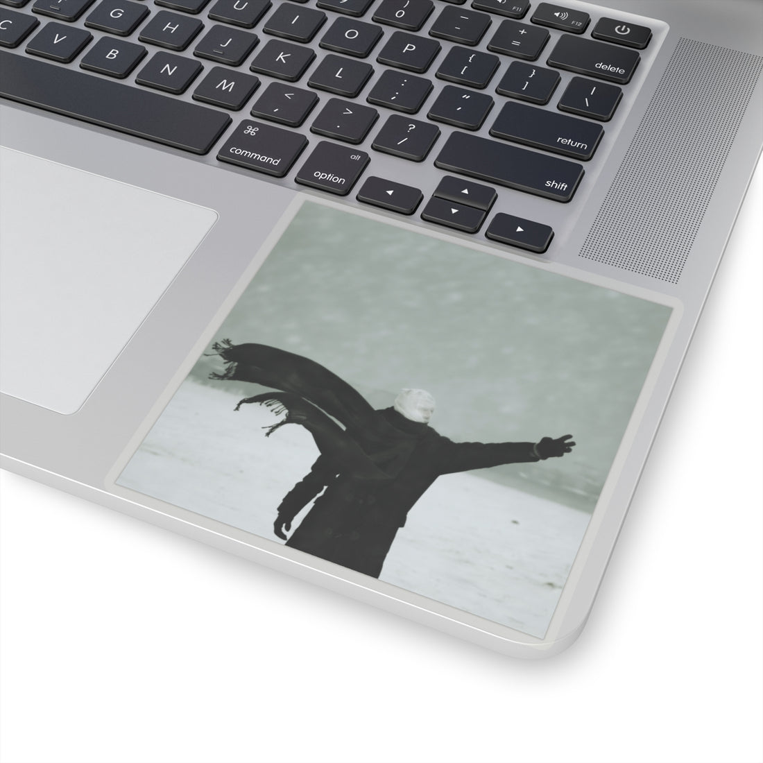 Winter Wanderer Kiss-Cut Stickers - Artistic Snow Scene for Laptop & Decals