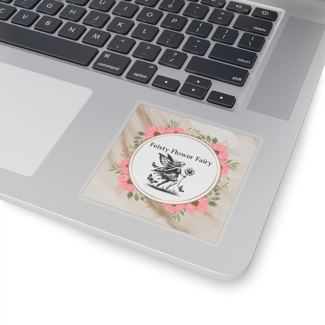 Feisty Flower Fairy Kiss-Cut Stickers - Whimsical Floral Design for Laptop and Decor