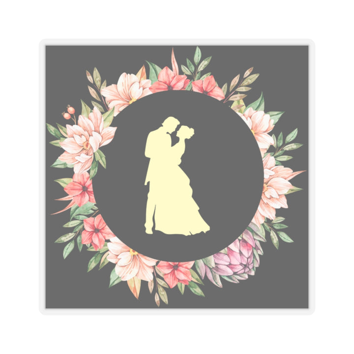 Romantic Floral Kiss-Cut Stickers for Weddings and Anniversaries