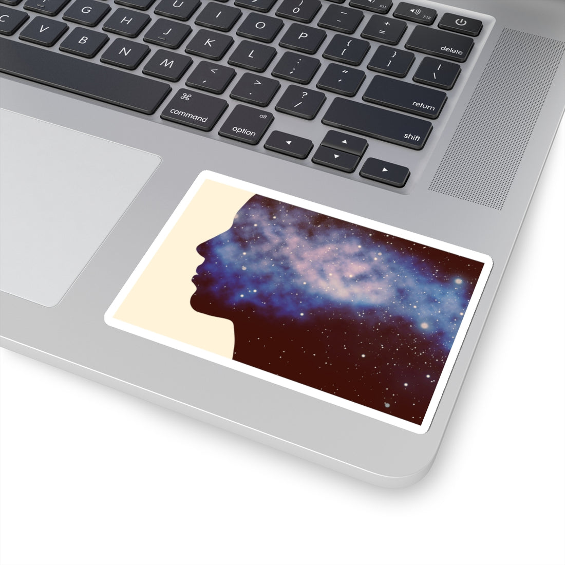 Cosmic Dreamer Kiss-Cut Stickers - Inspirational Galaxy Silhouette Design