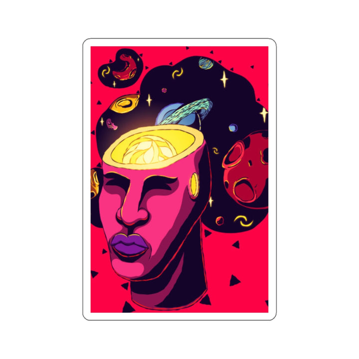 Cosmic Mind Kiss-Cut Stickers - Vibrant Art for Your Creativity