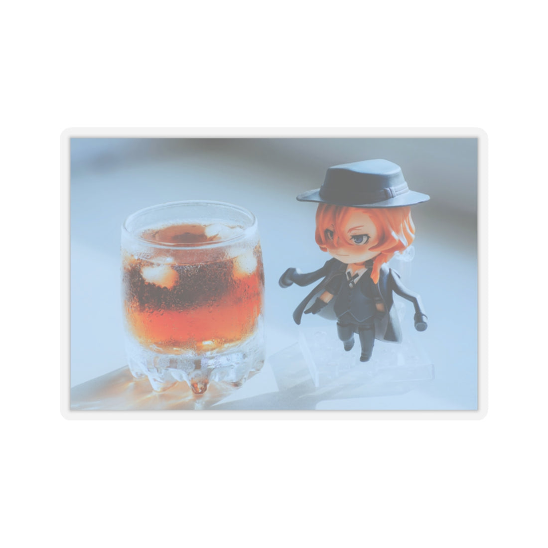 Stylish Kiss-Cut Stickers - Cool Character & Drink Design for Laptops & Decor