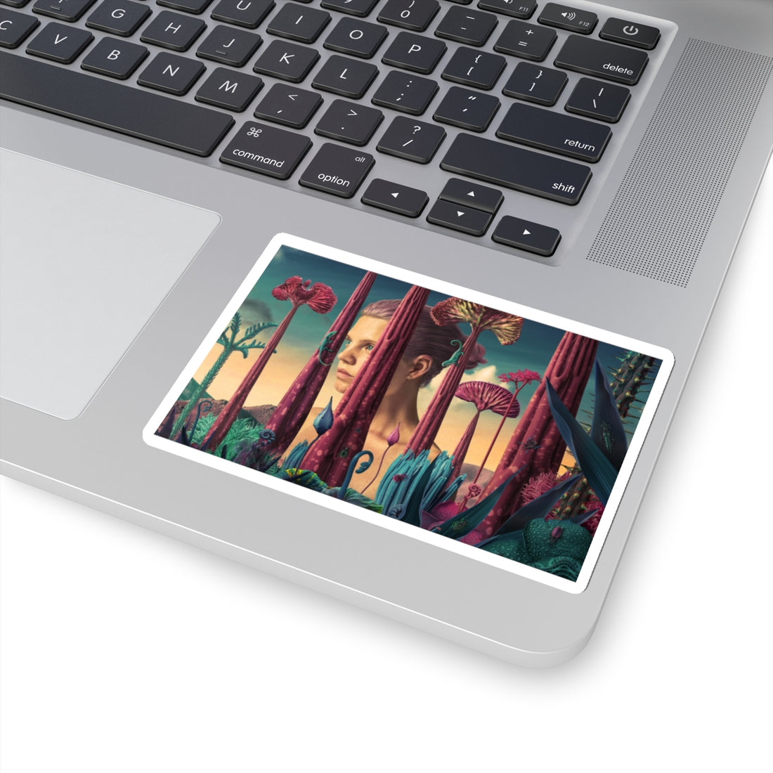 Whimsical Nature Kiss-Cut Stickers for Laptop & Decor - Surreal Artwork Design