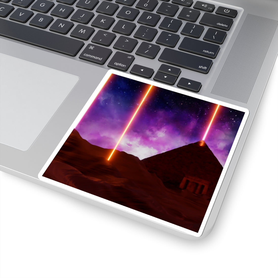 Cosmic Pyramid Kiss-Cut Stickers - Space Vibe Décor for Laptops & Journals