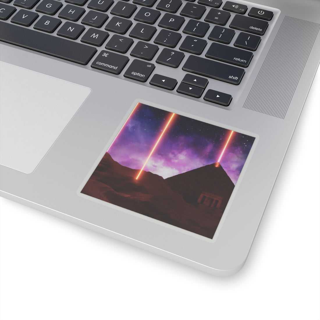 Cosmic Pyramid Kiss-Cut Stickers - Space Vibe Décor for Laptops & Journals