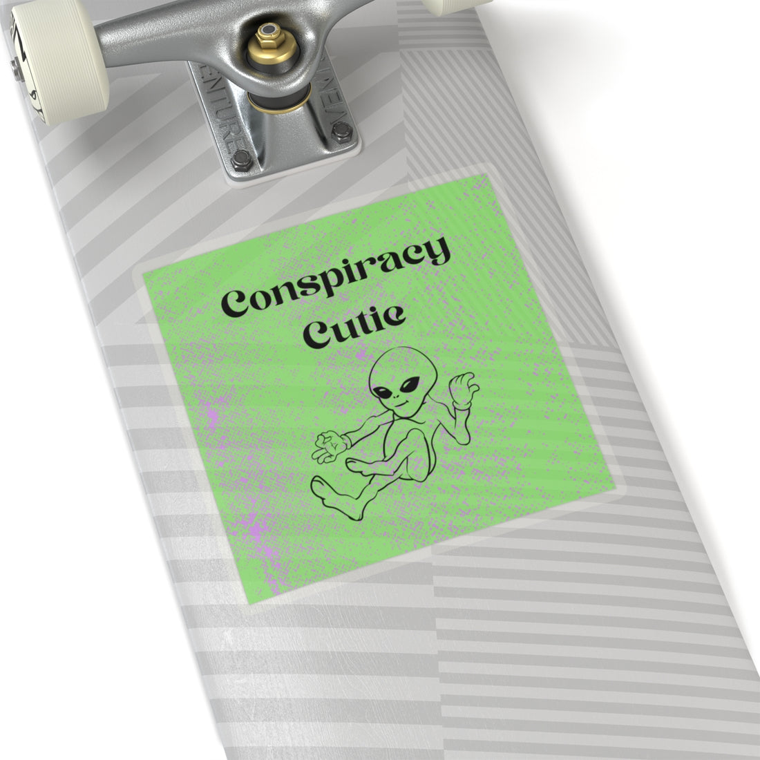 Conspiracy Cutie Alien Stickers - Fun, Quirky Vinyl Decals for UFO Enthusiasts & Bizarre Lovers