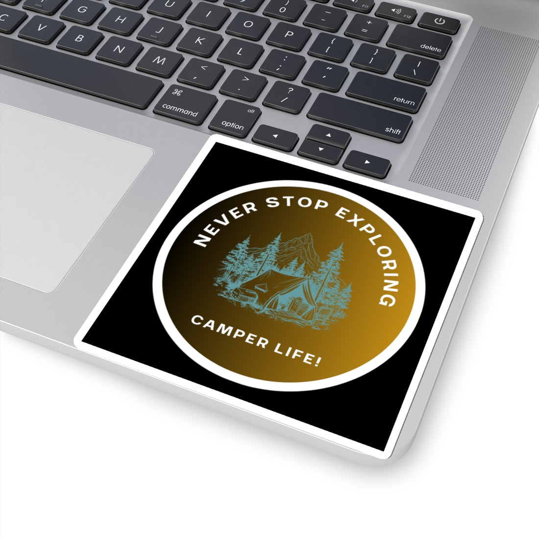 Camper Life Kiss-Cut Stickers - "Never Stop Exploring" Design