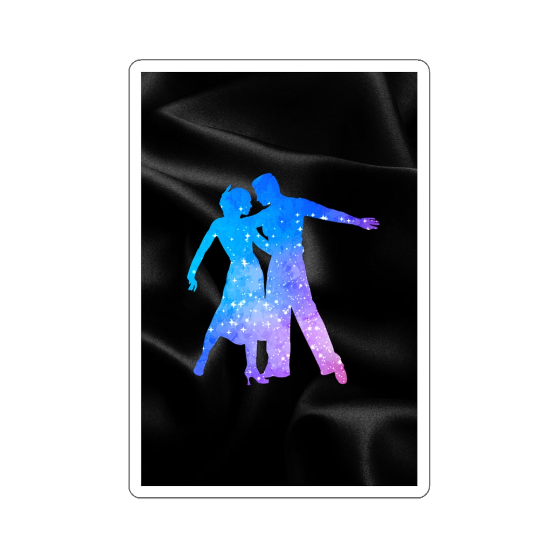 Dancing Couple Galaxy Kiss-Cut Stickers – Perfect for Dance Lovers & Cosmic Vibes