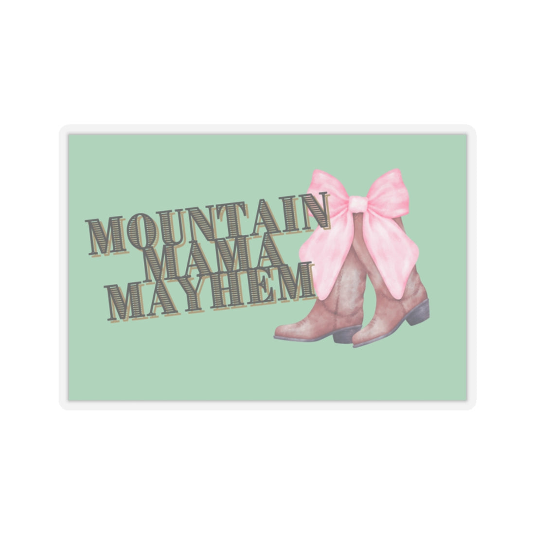 Mountain Mama Mayhem Kiss-Cut Stickers - Fun & Whimsical Decor for Moms