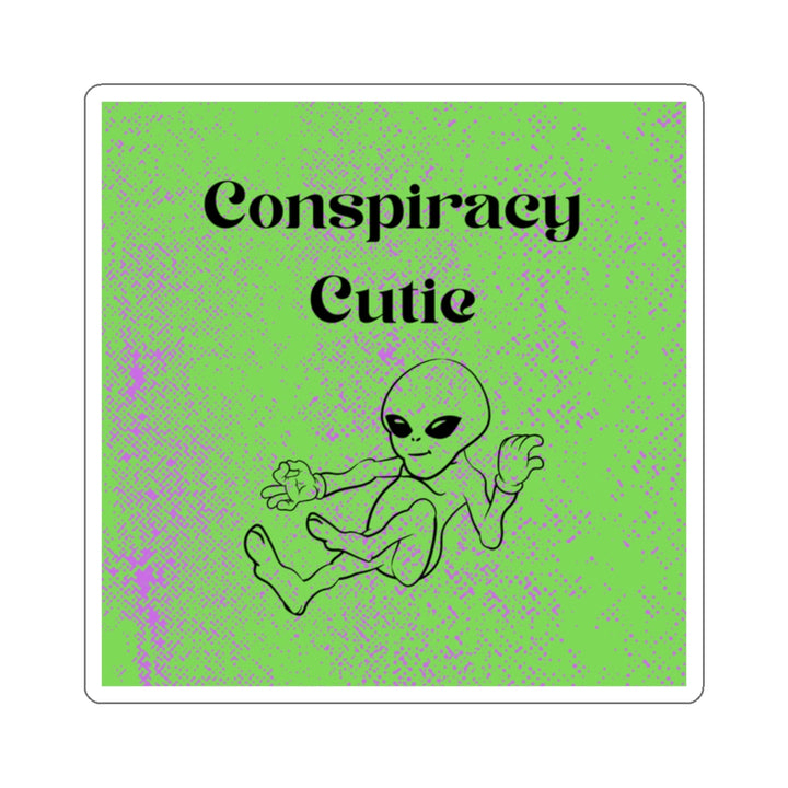 Conspiracy Cutie Alien Stickers - Fun, Quirky Vinyl Decals for UFO Enthusiasts & Bizarre Lovers