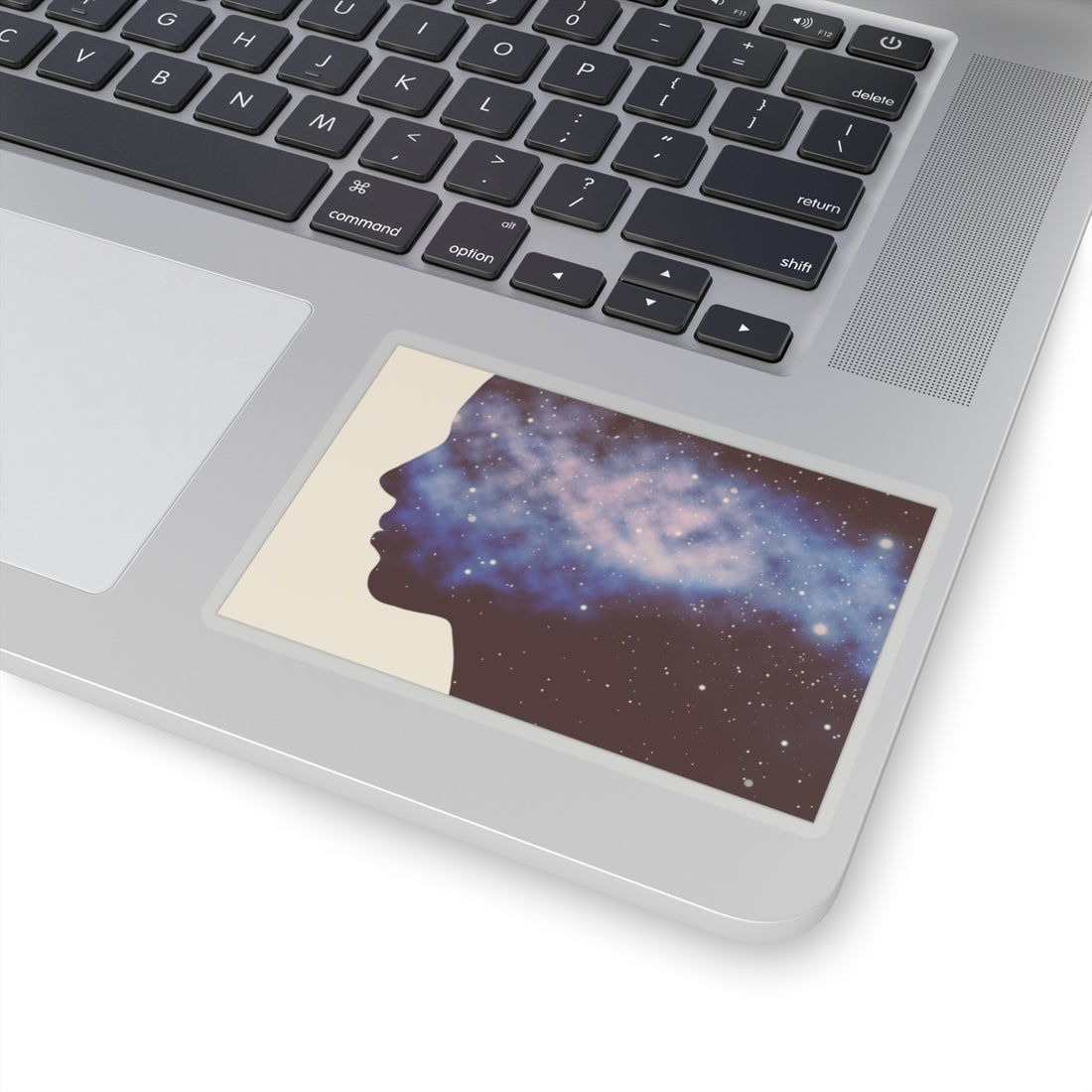 Cosmic Dreamer Kiss-Cut Stickers - Inspirational Galaxy Silhouette Design