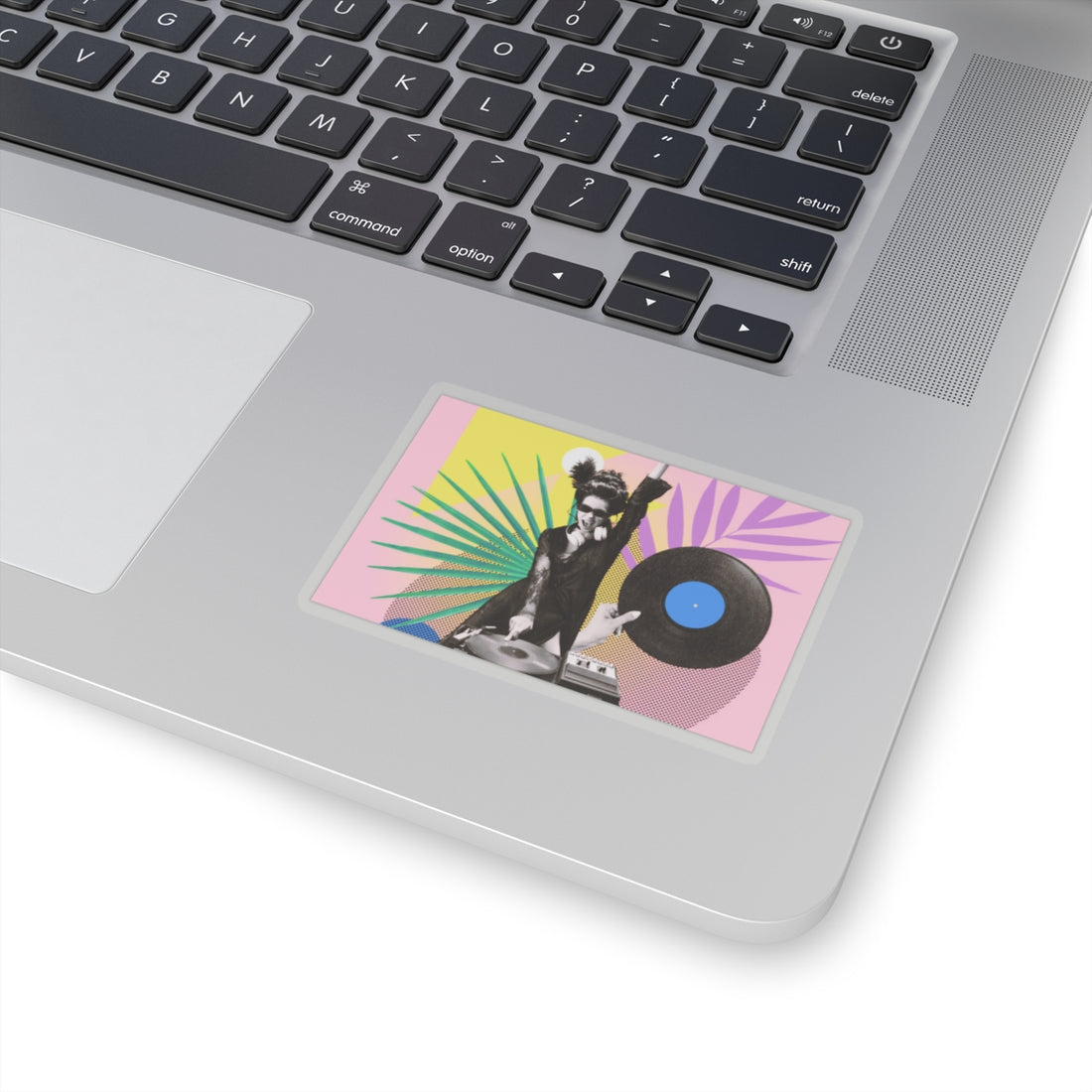 Retro DJ Inspired Kiss-Cut Stickers - Colorful Vinyl Art for Music Lovers