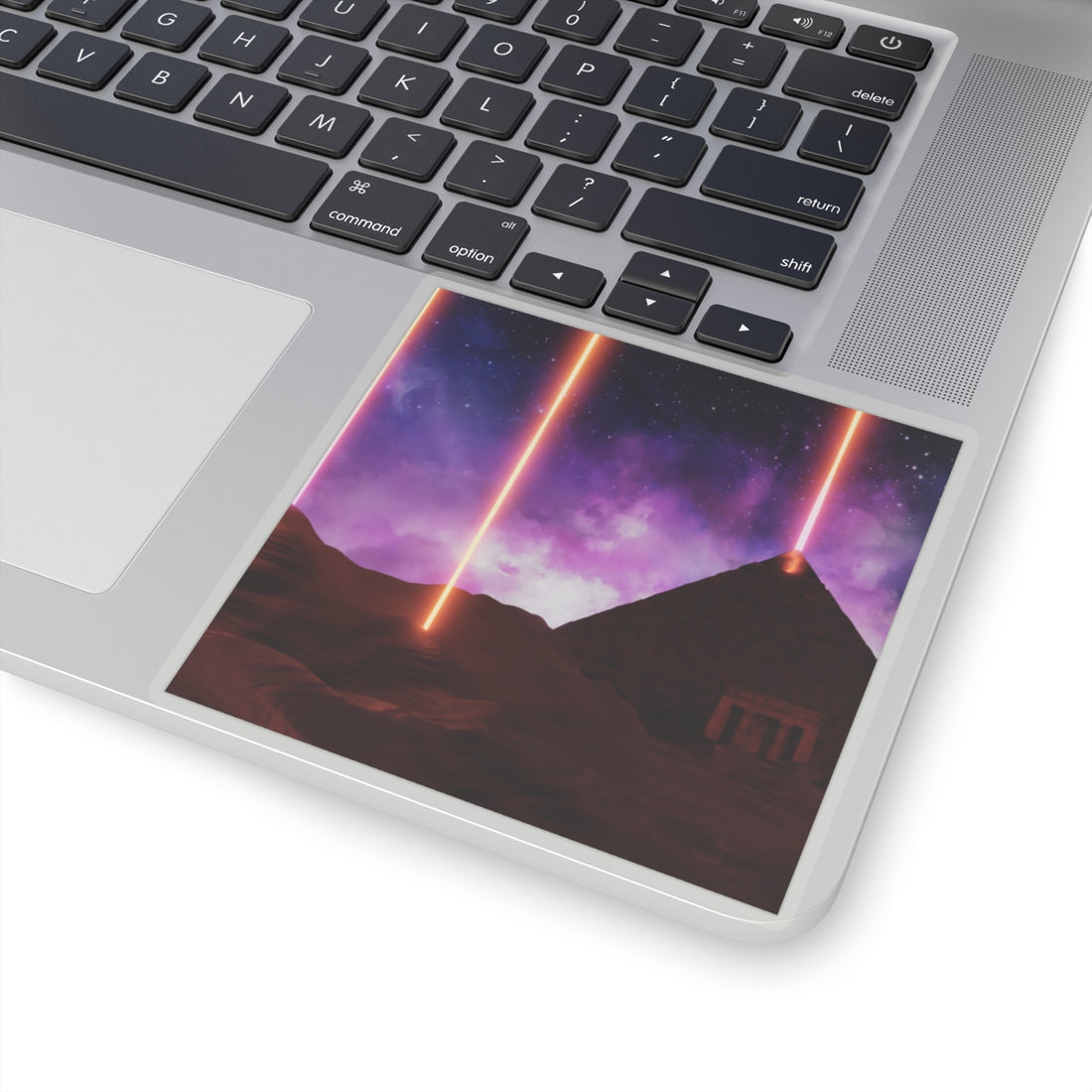 Cosmic Pyramid Kiss-Cut Stickers - Space Vibe Décor for Laptops & Journals