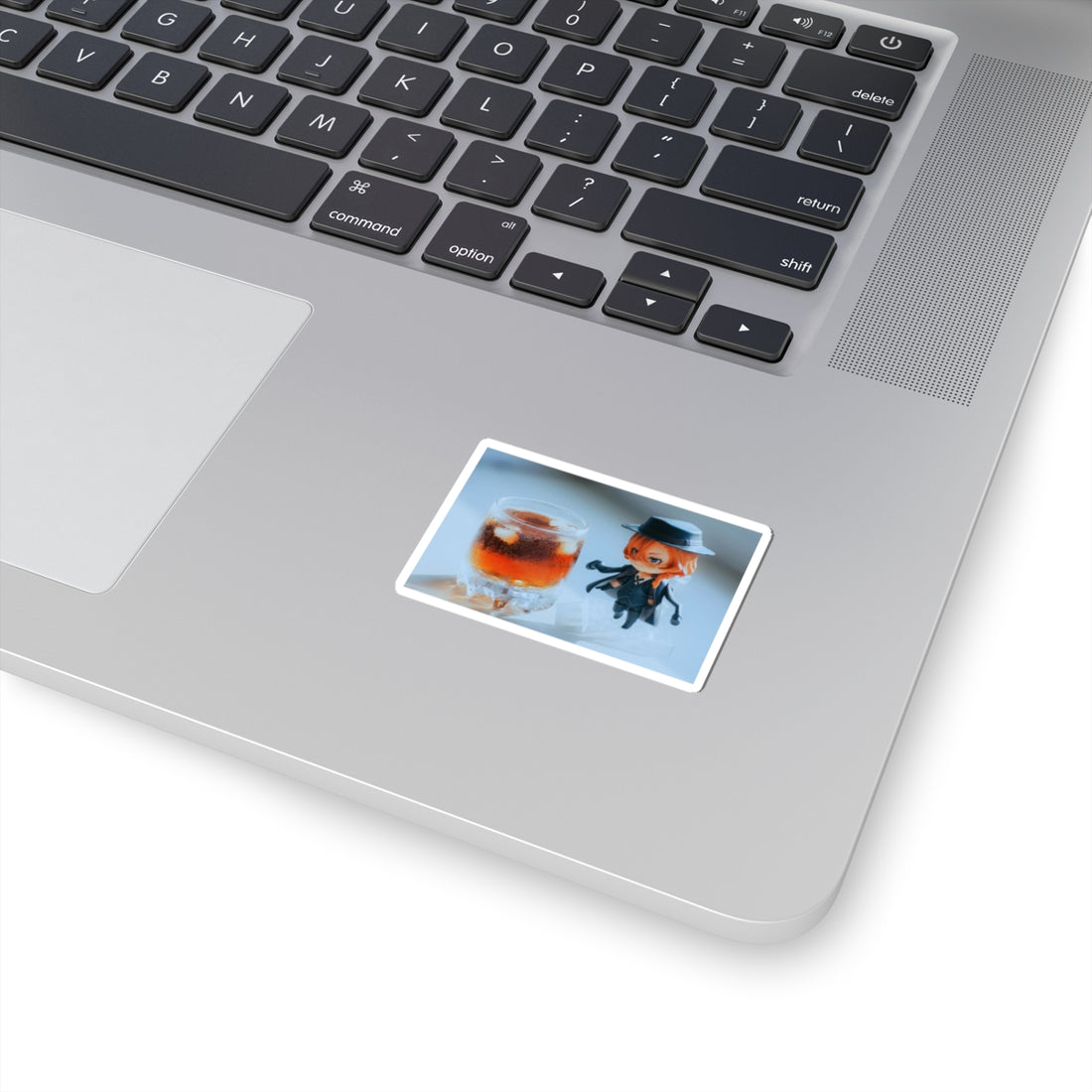 Stylish Kiss-Cut Stickers - Cool Character & Drink Design for Laptops & Decor