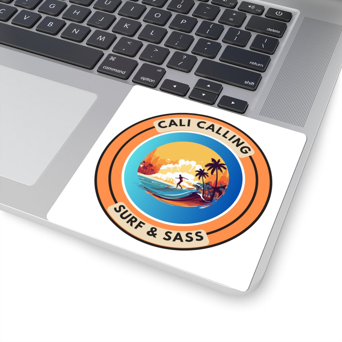 Cali Calling Kiss-Cut Stickers - Surf & Sass Vibe for Beach Lovers